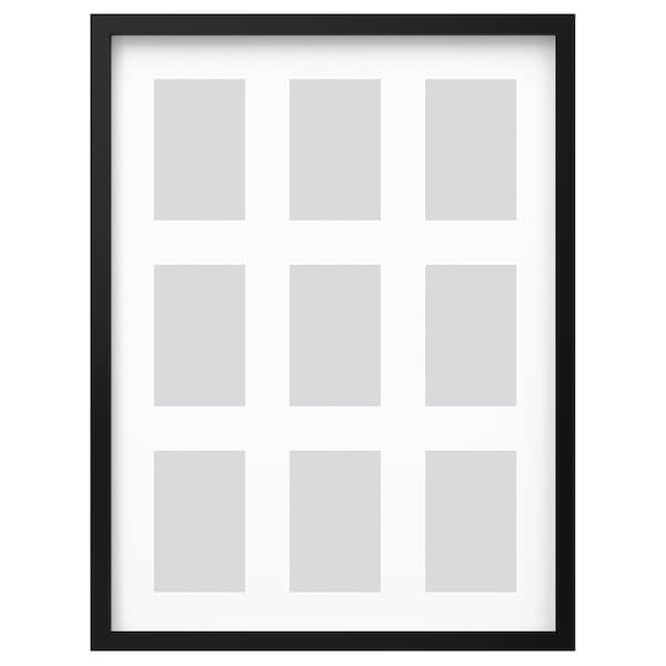 RÖDALM - Frame for 9 pictures, black, 46x61 cm