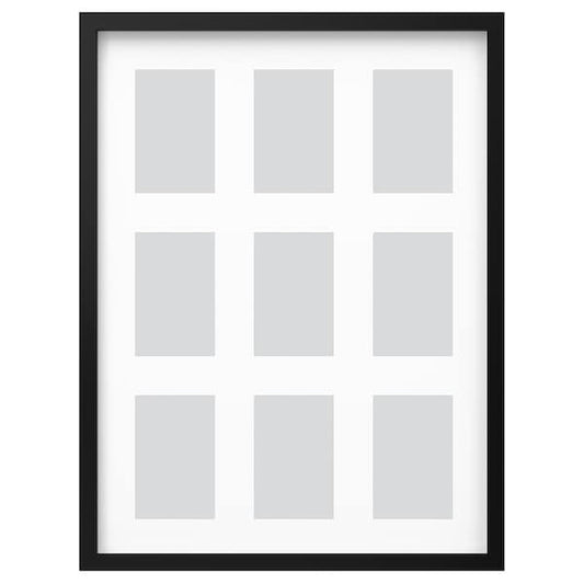 RÖDALM - Frame for 9 pictures, black, 46x61 cm