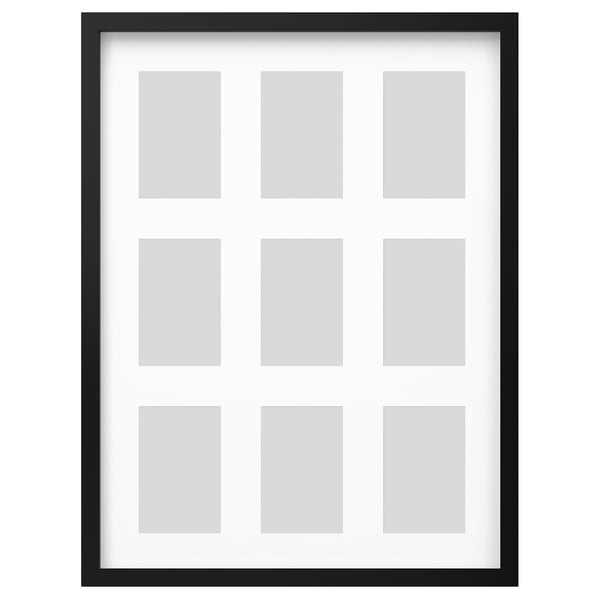 RÖDALM frame for 9 pictures, black, 46x61 cm