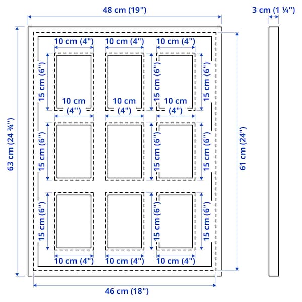 Ikea RÖDALM - Frame for 9 pictures, black, 46x61 cm