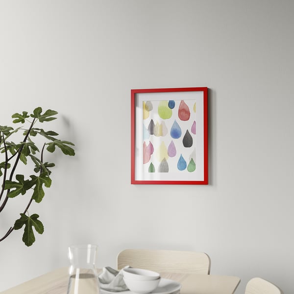 RÖDALM - RÖDALM Frame, red, 40x50 cm