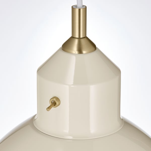 RÖDFLIK pendant lamp, light beige, 28 cm