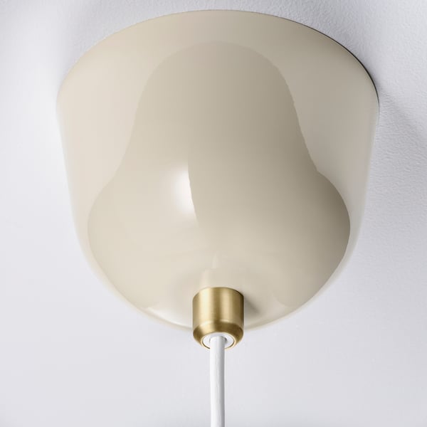 RÖDFLIK pendant lamp, light beige, 28 cm