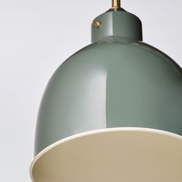 Ikea RÖDFLIK - Pendant lamp, grey-green