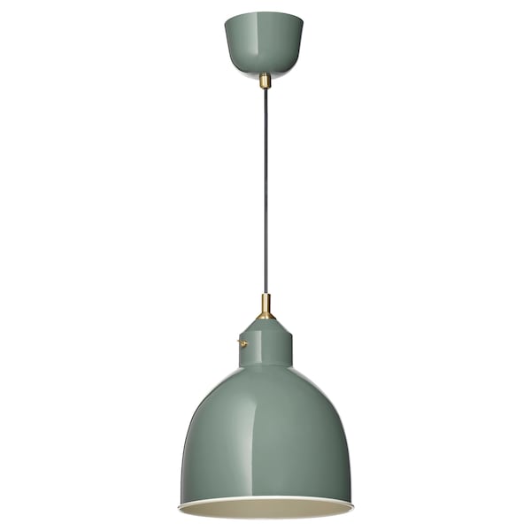 Ikea RÖDFLIK - Pendant lamp, grey-green