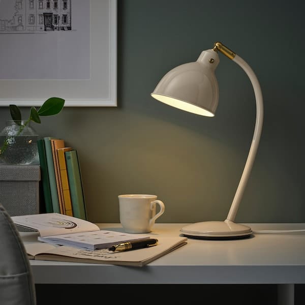 Ikea RÖDFLIK - Desk lamp, light beige