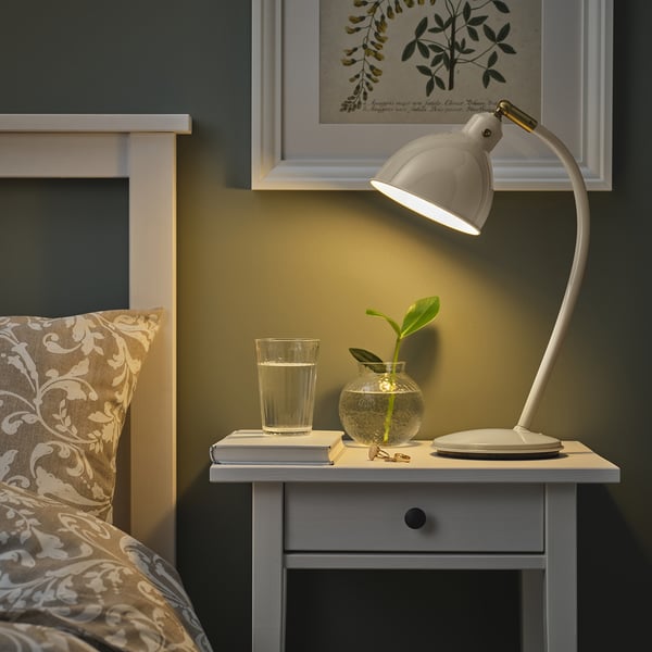 RÖDFLIK desk lamp, light beige, 14 cm