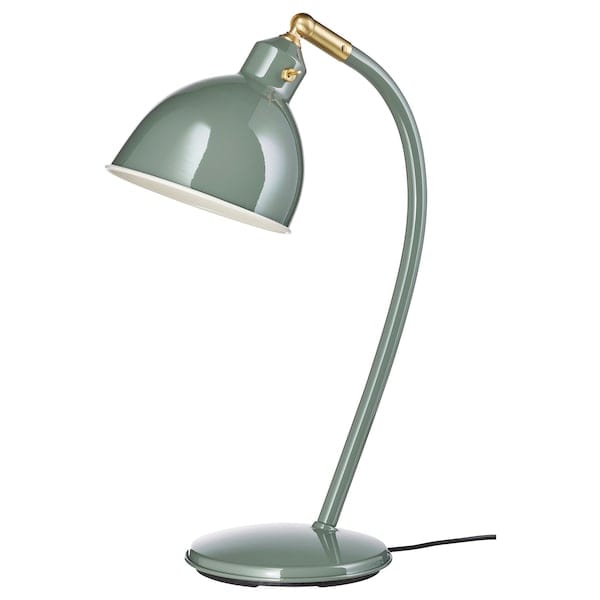 Ikea RÖDFLIK - Desk lamp, grey-green