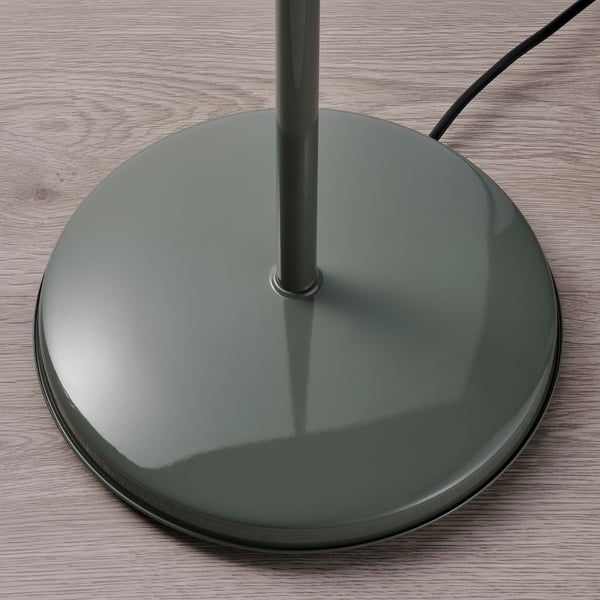 RÖDFLIK floor/reading lamp, grey-green, 40x140 cm
