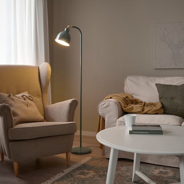 Ikea RÖDFLIK - Floor/lamp, grey-green