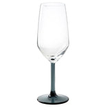 RÖDRÄKA champagne glass, blue-grey/clear glass, 25 cl