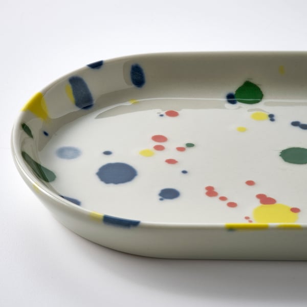 RÖDSNULTRA - RÖDSNULTRA Serving plate, mixed patterns, 20x11 cm