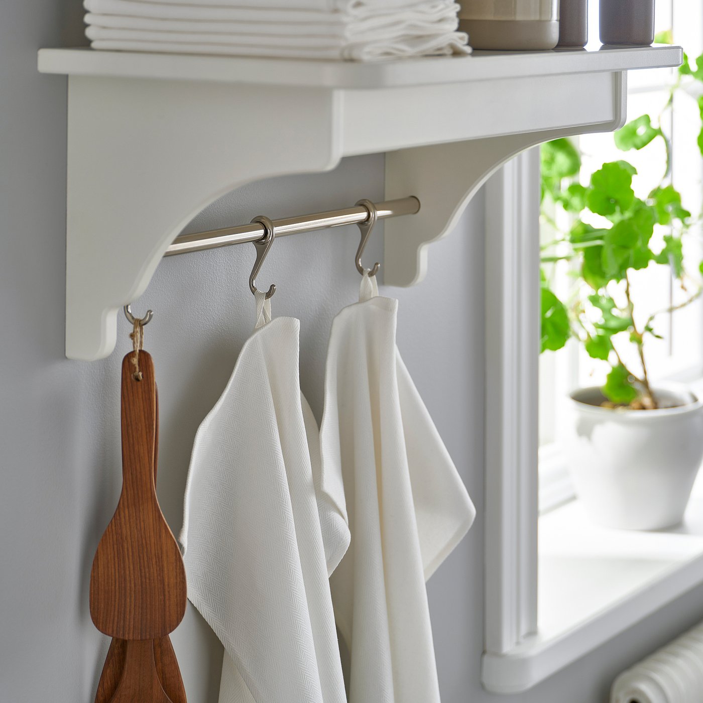 RÖDSPÄTTA tea towel, white, 45x60 cm, 10 pack