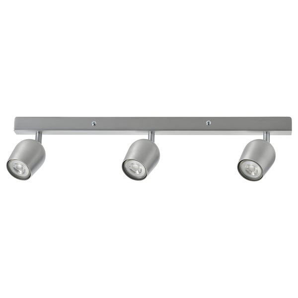 RÖKFRI ceiling spotlight with 3 spots, aluminium-colour, 57 cm