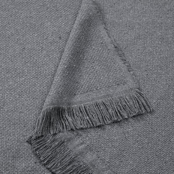 RÖNNBÄRSMAL throw, grey, 130x170 cm
