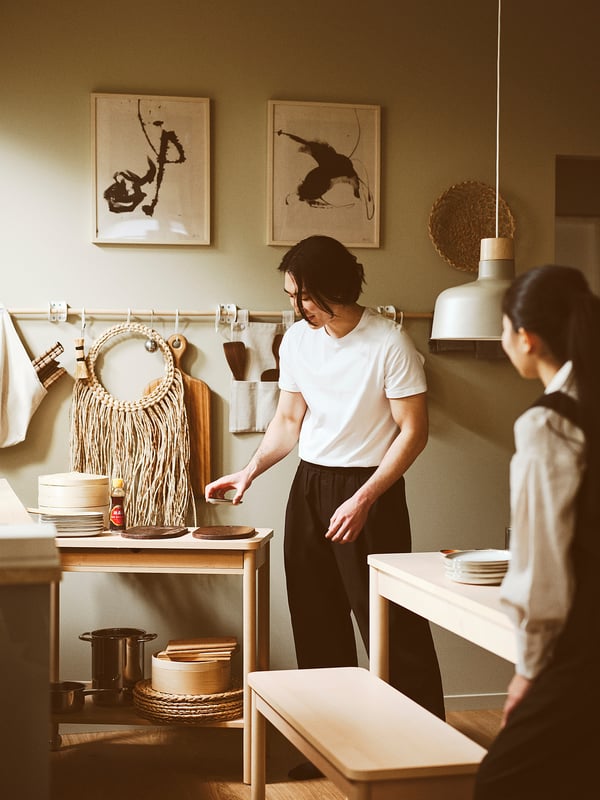 RÖNNINGE trolley, birch, 78x39 cm