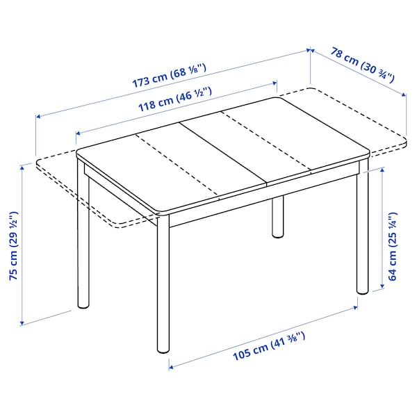 RÖNNINGE / KARLPETTER - Table and 4 chairs, birch/Gunnared light green white,118/173 cm