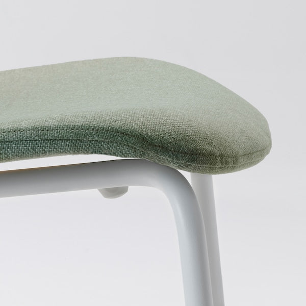 RÖNNINGE / KARLPETTER - Table and 4 chairs, birch/Gunnared light green white,118/173 cm