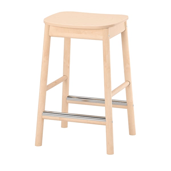 RÖNNINGE bar stool, counter height/birch, 63 cm