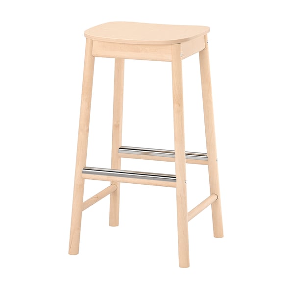 RÖNNINGE - Bar stool, birch, 75 cm