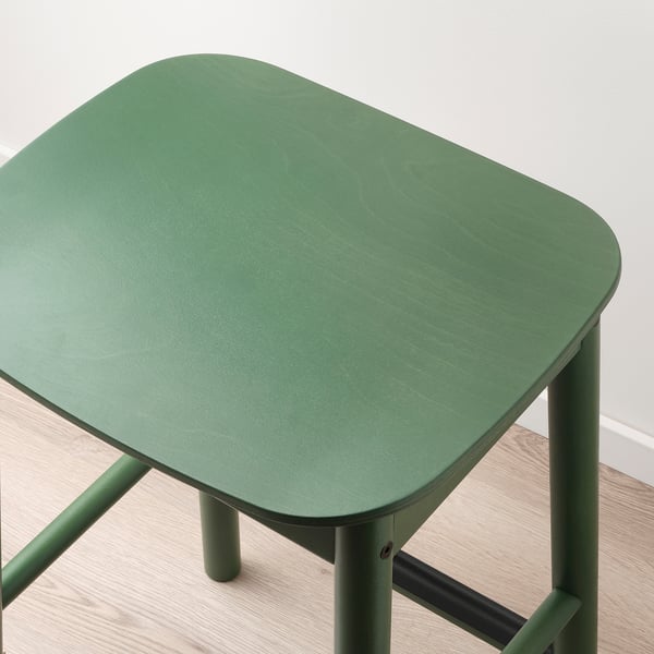 RÖNNINGE bar stool, green, 75 cm