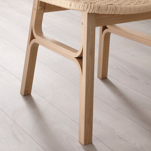 RÖNNINGE / VOXLÖV - Table and 4 chairs, birch/light bamboo, 118/173 cm