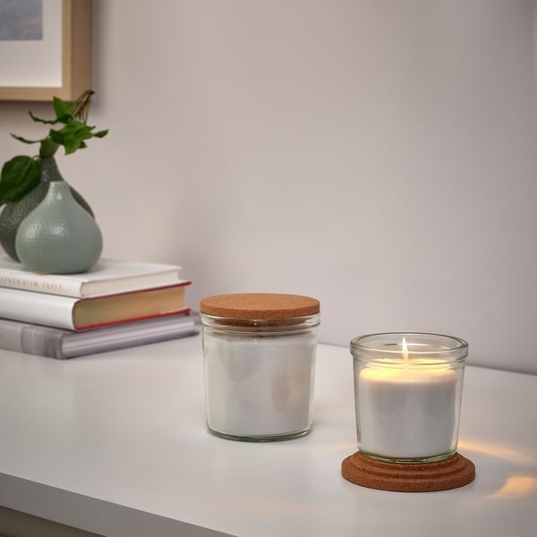 RÖNNSPIREA - RÖNNSPIREA Lid for scented candle, cork, 8 cm