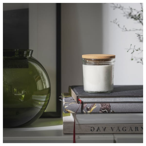 RÖNNSPIREA lid for scented candle, cork, 8 cm