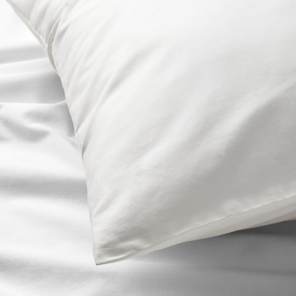 RÖNNVECKMAL pillowcase, white, 50x80 cm