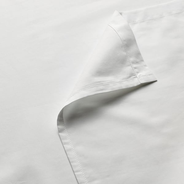 RÖNNVECKMAL flat sheet, white, 240x260 cm