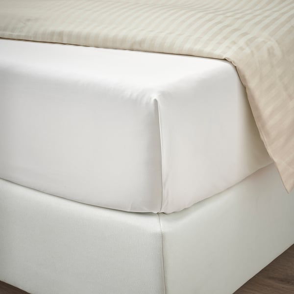 RÖNNVECKMAL flat sheet, white, 240x260 cm