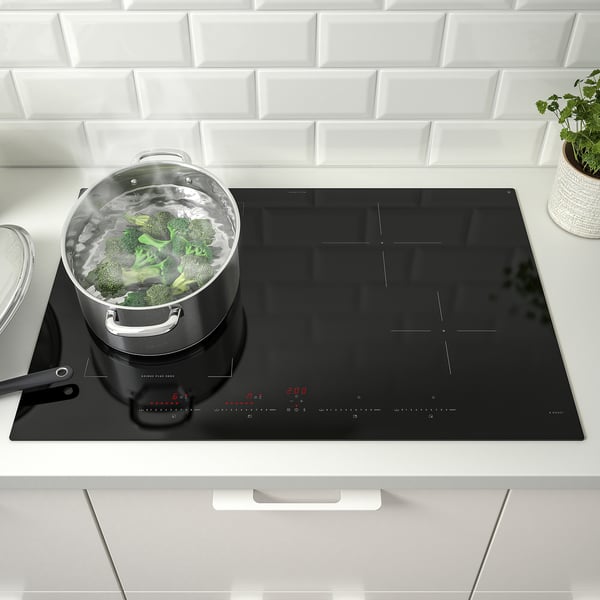 ROGESTAD - ROGESTAD Induction hob, IKEA 500 black, 78 cm