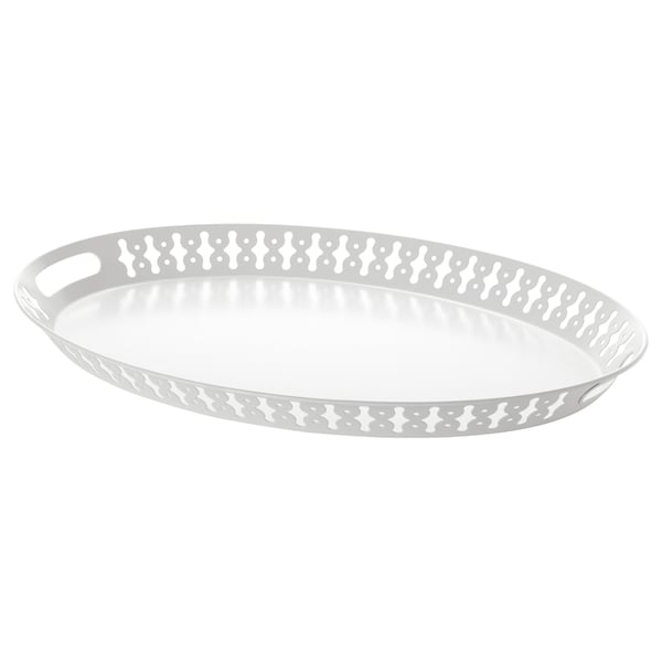 ROMANTISK - ROMANTISK Tray, white, 52x39 cm