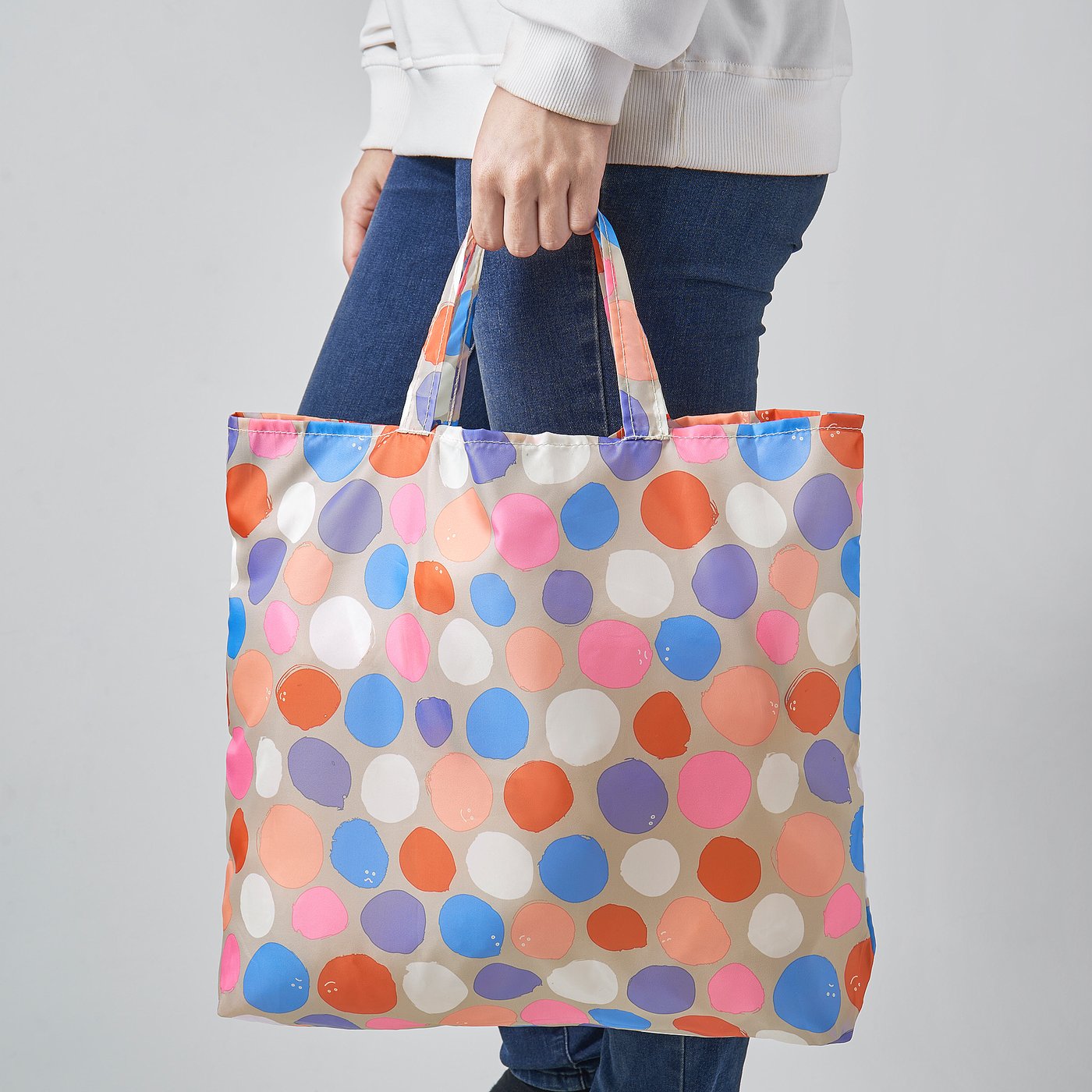 ROMELSÖN carrier bag, multicolour/patterned, 45x36 cm