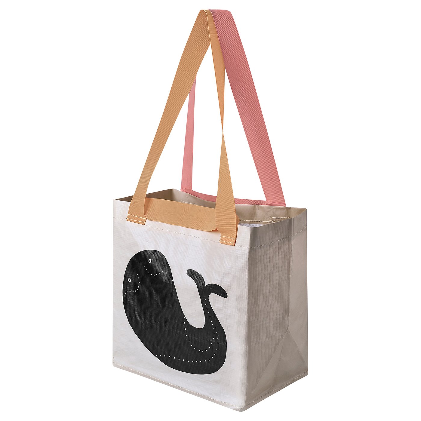 ROMELSÖN carrier bag, whale pattern, 27x18x27 cmx13 l