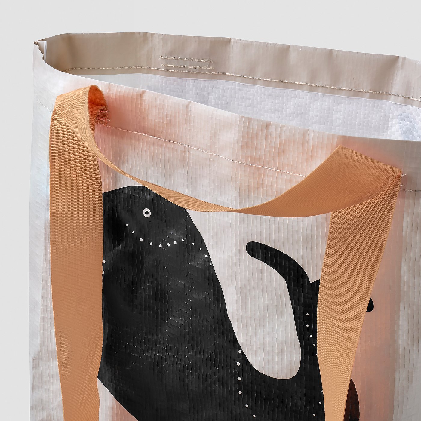 ROMELSÖN carrier bag, whale pattern, 27x18x27 cmx13 l