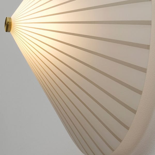 RORKULT - Wall lamp, wired-in installation, stripe pattern/white glass, 35 cm