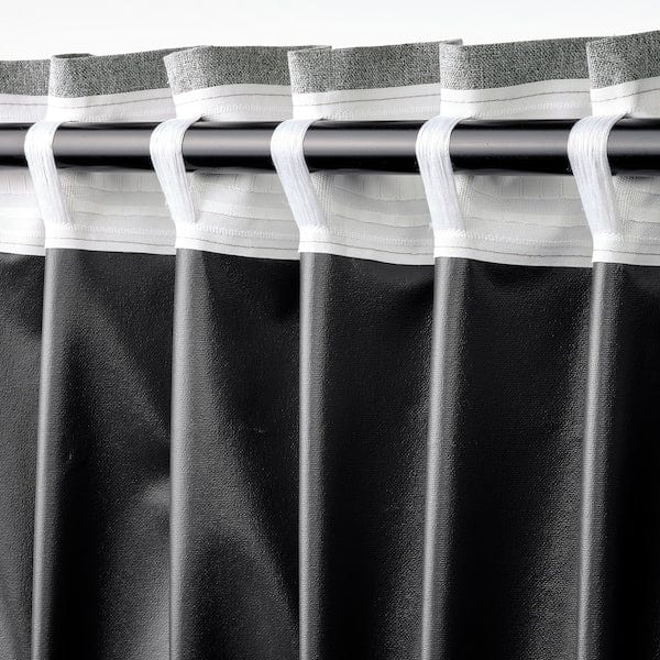 Ikea ROSENMANDEL - Blackout blind, 2 sheets, grey, 135x300 cm ,
