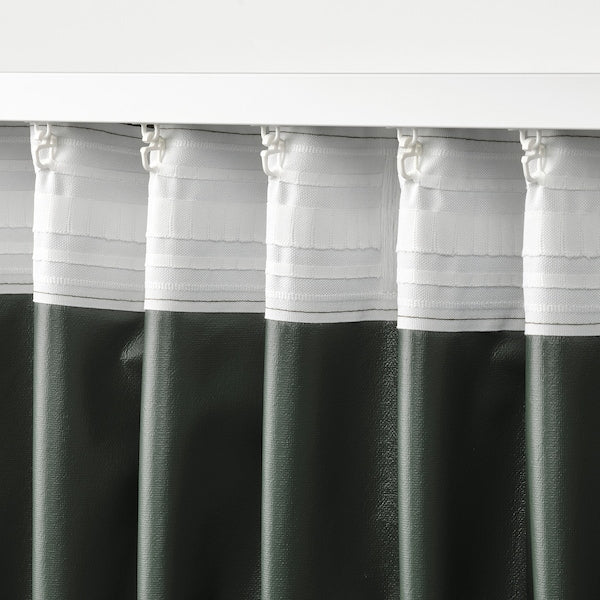 ROSENMANDEL - Blackout curtain, 2 sheets, dark green, 135x300 cm