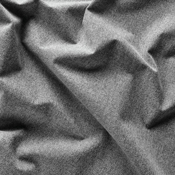 ROSENMANDEL block-out curtains, 1 pair, grey/with heading tape, 135x300 cm