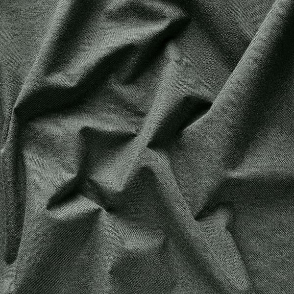 ROSENMANDEL block-out curtains, 1 pair, dark green/with heading tape, 135x300 cm