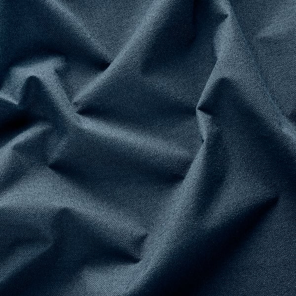 ROSENMANDEL room darkening curtains, 1 pair, dark blue/with heading tape, 135x300 cm