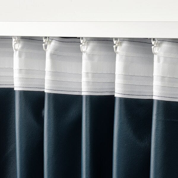 Ikea ROSENMANDEL - Tenda semioscurante, 2 teli, blu scuro, 135x300 cm , 135x300 cm