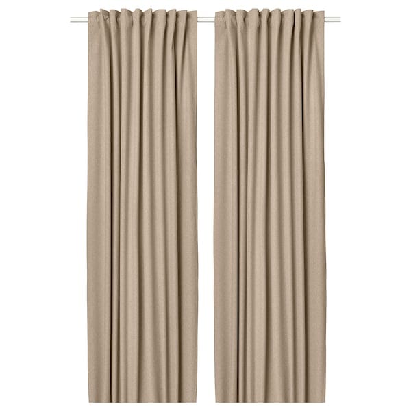 Ikea ROSENMANDEL - Tenda semioscurante, 2 teli, giallo-beige, 135x300 cm , 135x300 cm