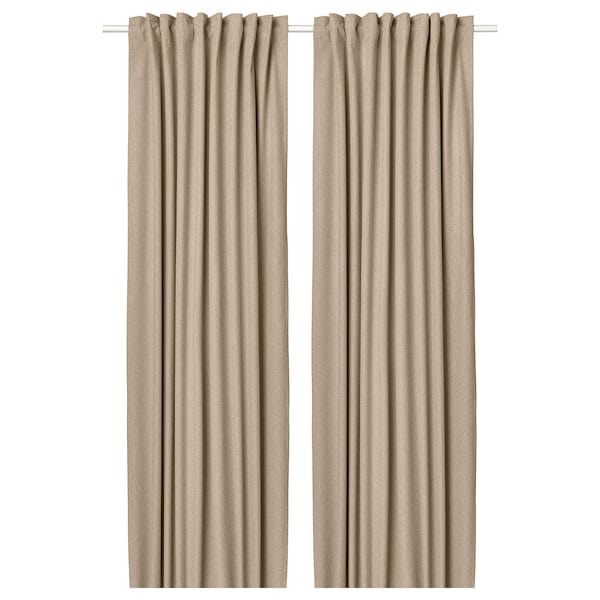 Ikea ROSENMANDEL - Tenda semioscurante, 2 teli, giallo-beige, 135x300 cm , 135x300 cm