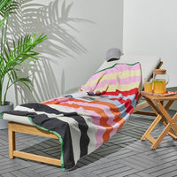 ROSENOXALIS - Beach towel, multicolour/striped, 100x180 cm