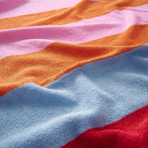 ROSENOXALIS - Beach towel, patterned/striped,100x180 cm