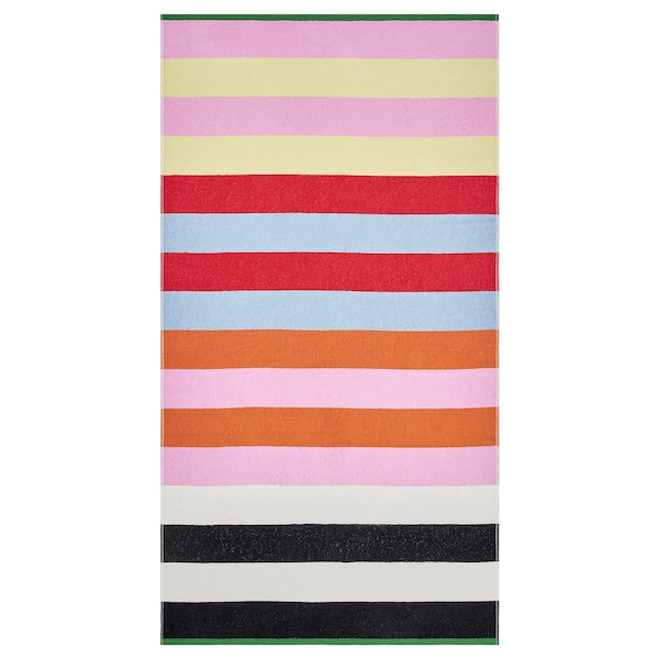 ROSENOXALIS - Beach towel, multicolour/striped, 100x180 cm