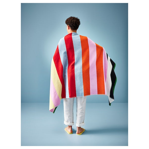 ROSENOXALIS - Beach towel, multicolour/striped, 100x180 cm