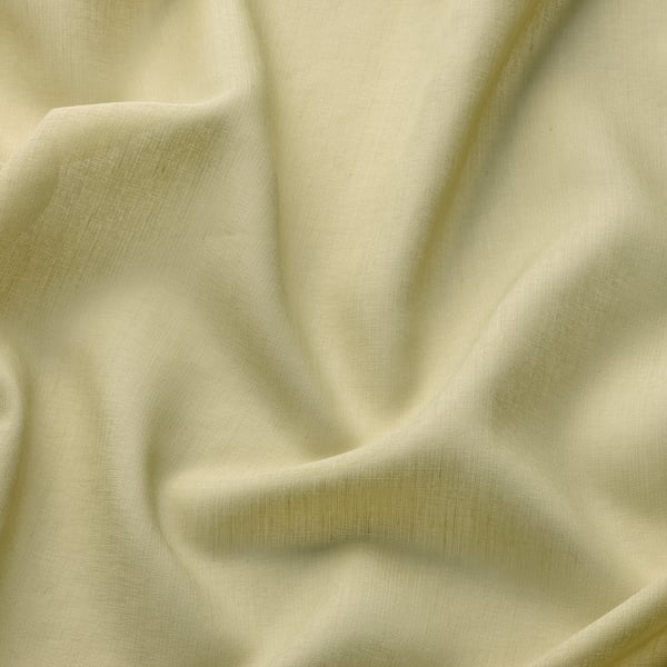 ROSENROBINIA sheer curtain, 1 piece, light olive-green/with heading tape